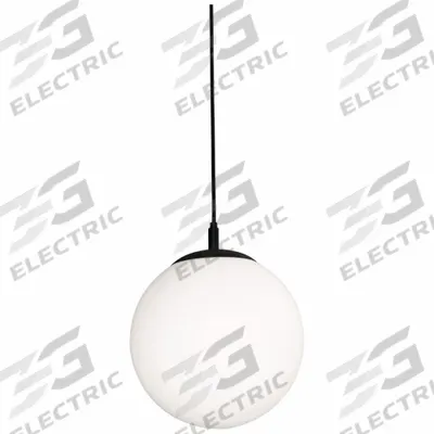 AFX INC. Pendant: 11 3/4 in Dia, 11 3/4 in Ht, Black, 60 W, 120V AC - Loretto Pendant Lights