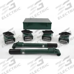 HILMAN ROLLERS Machine Roller Kit: 6,000 lb, 3 7/16 in Deck Ht, 4 in L x 2 1/2 in W, (4) Rollers (MPN KRS-3-4S). Key specifications — Top Plate Surface: Rubber Padded; Includes: (2) Handles; Brand: HILMAN ROLLERS; Color: Green.
