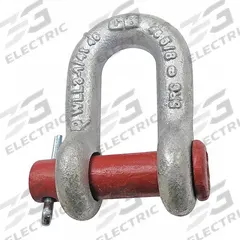 CROSBY D-Shackle: D-Shackle, 4,000 lb Working Load Limit, 1/2 in Body Thick, Carbon Steel, Silver (MPN G-215). Key specifications — Body Material: Carbon Steel; Brand: CROSBY.