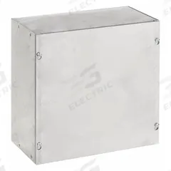 HOFFMAN Enclosure: Steel, 18 in x 18 in x 8 in, NEMA 1, Solid Cover, Screw On, Galvanized (MPN ASG18X18X8NK). Key specifications — Brand: HOFFMAN; Closure Method: Screws; Knockouts: Not Included.
