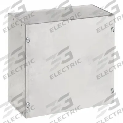 HOFFMAN Enclosure: Steel, 18 in x 18 in x 8 in, NEMA 1, Solid Cover, Screw On - Steel Indoor Enclosures with Screw-On Covers