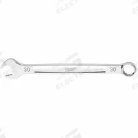MILWAUKEE Combination Wrench: Steel, Chrome, 30 mm Head Size, 15 3/8 in Overall Lg, Std (MPN 45-96-9530). Key specifications — attr309539: 30 mm; attr309567: Yes; attr324930: MILWAUKEE.