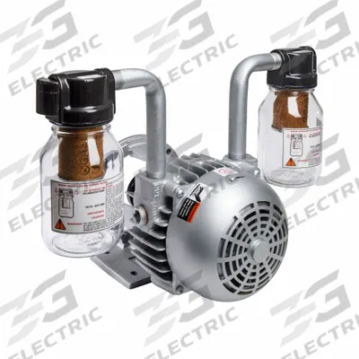 GAST Vacuum Pump: 1.5 hp, 17 cfm_21 cfm, 21 in Hg Max Vacuum - Rotary Vane Compressor/Vacuum Pumps without Motors