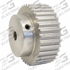 DAYTON Timing Pulley: Modified Curvilinear, Fixed, For GT Timing Belt Section, For 15 mm Belt Wd (MPN 36-5P15-6A6). Key specifications — Brand: DAYTON; Finish: Clear Anodized; For Belt Series: Powerhouse®.