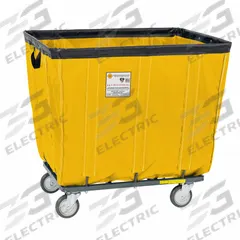 R&B WIRE PRODUCTS INC. Basket Truck: 17.4 cu ft, 800 lb, 41 1/2 in L x 30 1/4 in W x 30 in H, Yellow (MPN 414SOC/ANTI/YEL). Key specifications — Brand: R&B WIRE PRODUCTS INC.; Liner Color: Yellow; Caster/Wheel Configuration: (4) Swivel; Assembled/Unassembled: Assembled.