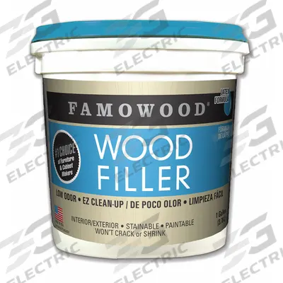 FAMOWOOD Filler: Original Wood Filler, 12.4 lb Container Size, Pail, White Pine - Wood Fillers