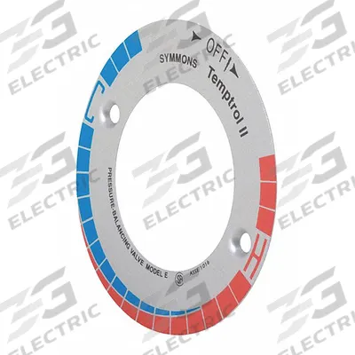 SYMMONS Faucet Temperature Indicator Decal: Chrome Finish, Lever Faucet Handle - Trim Parts & Decals for Bathtubs & Showers