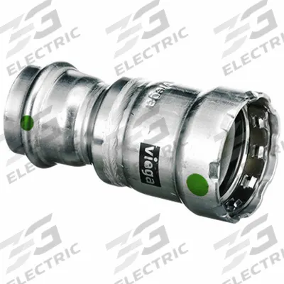 VIEGA MEGAPRESS Crimp Coupling Fitting: 2 in Pipe x 2 in Pipe Size, Press-fit x Press-fit - Potable Water Stainless Steel Press Fittings
