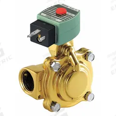 REDHAT Solenoid Valve: 2-Way, Normally Closed, 1 in Pipe Size, 120V AC, High Flow, Brass Body (MPN SC8210G054). Key specifications — Pipe Size: 1 in; Voltage: 120V AC; Brand: REDHAT.