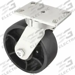 APPROVED VENDOR Plate Caster: Corrosion-Resistant, Swivel, Iron, 8 in Wheel Dia, 3 in Wheel Wd (MPN P27S-D080R-18). Key specifications — attr1100083: Black; attr1100117: APPROVED VENDOR; attr1172832: Swivel.