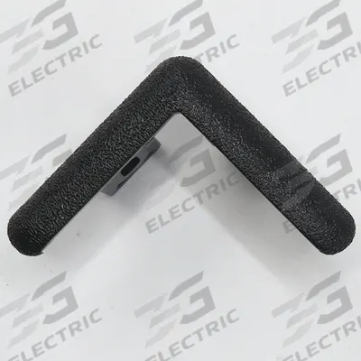 ACROVYN End Cap: End Cap, PETG, Black, 2 in Leg Wd, 1/4 in Overall Ht, For 90° Angle - PETG Clip-On Corner Guard Caps