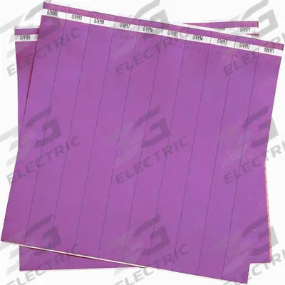 ID Wristband: No Legend, 10 in Overall Lg, 1 in Overall Wd, Tyvek, Purple - Security Wristbands