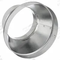 Duct Reducer: Steel, For 12 in Dia, 8 in Lg, 12 in Inlet Dia, 8 in Outlet Dia, 26 ga Material Thick (MPN GRR12P8PGA26). Key specifications — Connection Type: Press Fit; Brand: GREENSEAM; Max. Pressure Rating: 2 in wc.