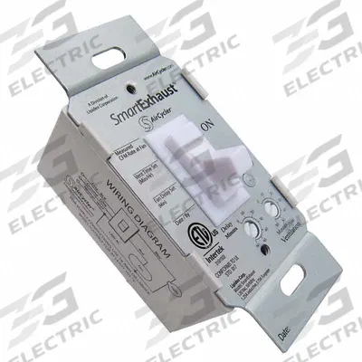 FIELD CONTROLS Speed Control: White, 20 to 40 min Timer, Toggle, 120V AC - Controls for Bathroom Exhaust Fans