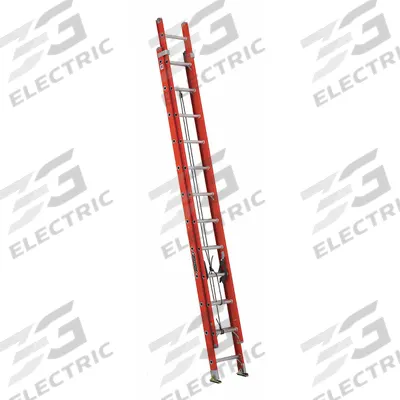 LOUISVILLE LADDER Extension Ladder: 24 ft Ladder Size, Fiberglass, 300 lb Load Capacity - Non-Conductive Fiberglass Extension Ladders