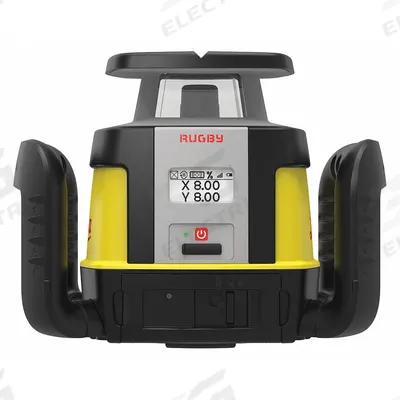 LEICA RUGBY Rotary Laser: 4,430 ft Range w/Receiver, Red Beam, Horizontal, ±1/16 in @ 100 ft - Horizontal-Beam Rotary Laser Levels