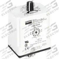 DAYTON Single Function Time Delay Relay: Socket Mounted, 240V AC, 10 A, 11 Pins/Terminals, Off Delay (MPN 24EN94). Key specifications — Brand: DAYTON.