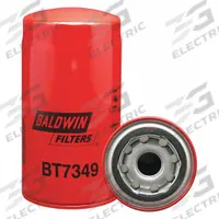 BALDWIN FILTERS Oil Filter: BT7349, LF3972, 1"-16 Thread Size, 7 1/8 in Overall Ht, Oil, Dodge. Key specifications — Baldwin Interchange: BT7349; FleetGuard Interchange: LF3972; Brand: BALDWIN FILTERS; Compatible Vehicle Make: Dodge; Includes: G381-A Integral Gasket; Media Material: Cellulose.