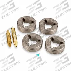 MILLER ELECTRIC Drive Roll Kit: 4-Roll, 0.03 in, V-Groove, 50 Series (MPN 046780). Key specifications — For Welder Series: Millermatic 300; For Wire Feeder Series: 54 Series; For Wire Type: Solid; Brand: MILLER ELECTRIC; Manufacturer Part Number: 046780.