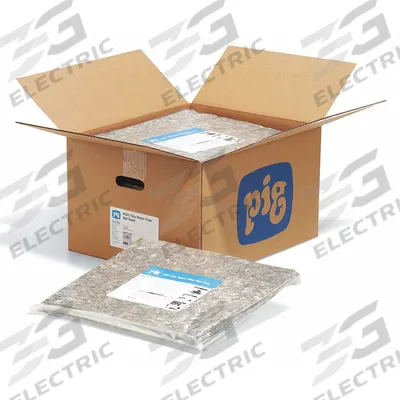 PIG Filter Pad: Oil, 15 in x 18 in, Vacuum Pack, 50 Pads, 0.67 gal Oil Capacity/EA - Filter Pads