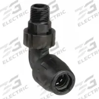 TRANSAIR Push-Fit Elbow Fitting: 1 1/2 in OD x 2 in Pipe Size, Push-to-Connect x MNPT, Polyamide (MPN 6609 40 44GR). Key specifications — Brand: TRANSAIR.