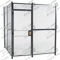 WIRECRAFTERS Partition Cage: 8 ft W x 8 ft D 8 ft H, Gray, 4 Sides, Powder-Coated (MPN 884RW). Key specifications — attr1283235: Yes; attr1283272: WIRECRAFTERS; attr1283267: Welded; attr1283268: Complete Wire Security Cages; attr1283246: Keyed Different Cylinder; attr1283240: In; attr1283243: Yes; attr1283245: Hinged.