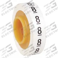 3M Wire Marker Tape Refill: 8, Black on White, 576 Labels, Polyester Film, -40°F to 250°F (MPN SDR-8). Key specifications — Legend: 8; Label Material: Polyester Film; Brand: 3M; Color: Black on White.