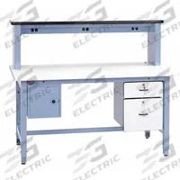 PRO-LINE Workbench with Riser: Adj Ht, Laminate, 72 in x 30 in, 5,000 lb Overall Load Capacity, Blue (MPN BIB14). Key specifications — attr648363: PRO-LINE; attr648382: Adjustable Height.