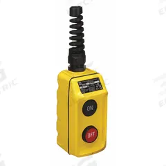 SQUARE D Pendant Control Station: (2) Push Buttons, 1NO/1NC, On/Off, NEMA 4, (2) Push Buttons (MPN 9001BW94Y). Key specifications — AC Contact Rating: 0.75 A @ 480 V; Action: Maintained/Maintained; DC Contact Rating: 0.2 A @ 600 V; Enclosure Material: Thermoplastic; Hub Style: Dead-End; Legend: On/Off; Operator Configuration: (2) Push Buttons; Brand: SQUARE D.