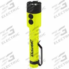 NIGHTSTICK Intrinsically Safe Handheld Flashlight: 120 lm, 24 hr Run Time at Max Brightness, Nylon (MPN XPP-5414GX). Key specifications — Brand: NIGHTSTICK; Battery Requirements - Broad: Requires 2 AA.