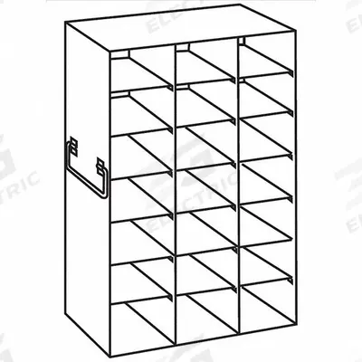COLE-PARMER Upright Freezer Rack: 11 1/8 in Overall Lg, 5 3/4 in Overall Wd, Stainless Steel - Cold Storage Racks