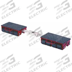 GKS-PERFEKT Machine Roller: 26,400 lb, 4 3/8 in Deck Ht, 5 7/8 in L x 16 in W, (16) Rollers, Fixed (MPN 3-10312). Key specifications — attr1344324: Rubber Padded; attr1344335: Connecting Bar; attr1344360: GKS-PERFEKT; attr1344361: Red.