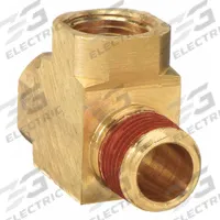 PARKER Metal Pipe Tee: Tee, 1/4 in x 1/4 in x 1/4 in, 1,000 psi, 1 21/32 in Lg, C37700 Brass (MPN VS2225P-4). Key specifications — Maximum Operating Pressure: 1,000 psi.