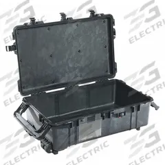PELICAN Protective Case: 16 1/2 in x 28 1/8 in x 9 1/4 in Inside, No Foam, Black, Mobile, 23 lb Wt (MPN 1670NF). Key specifications — Closure Type: Double Throw; Brand: PELICAN; Carry-On Size: No.