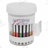 ACCUTEST Urine Drug Test Kit: 25 Tests, AMP/BAR/BUP/BZO/COC/MDMA/MET/MTD/OPI300/OXY/PCP/TCA/THC, Cup (MPN DS823). Key specifications — Adulterations Detected: No; Brand: ACCUTEST; Reagents Required: No Reagants Required; Product Type: Urine Drug Test Kit; Cup Included: Cup; Drugs Detected: MDMA; Standards: FDA Cleared.
