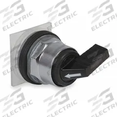 SCHNEIDER ELECTRIC Long-Handled Selector Switch: 30 mm Panel Mount Size, 3 Positions, C Cam (MPN 9001KS63FB). Key specifications — Action: Momentary/Maintained/Maintained; Cam: C; Brand: SCHNEIDER; Switch Bezel Material Type: Metallic.