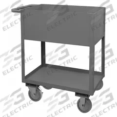 APPROVED VENDOR Utility Cart: 1,200 lb, 30 in L x 18 in W Shelf, 2 Shelves, Gray, Flat (MPN RSC12-1830-2-95). Key specifications — Caster/Wheel Configuration: (2) Rigid; Brand: APPROVED VENDOR; Caster Wheel/Tread Material: Polyurethane.