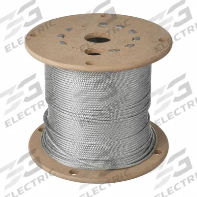 LEXCO CABLE Wire Rope: Stainless Steel, 7 x 7, 184 lb Working Load Limit, 250 ft Overall Lg - Corrosion-Resistant Stainless-Steel Wire Rope