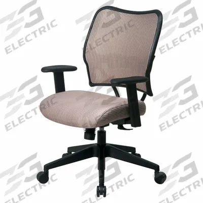 OFFICE STAR Office Chair: Space, Ht, Brown, Fabric Material, 17 3/4 in Back Ht - Adjustable-Arm Office Chairs