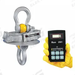 RON CRANE SCALES Crane Scale: 20,000 lb Wt Capacity - Imperial, +/-0.1% Accuracy, 10 lb, CE/FCC/UL (MPN RON 2501-S-10H). Key specifications — Readability: 10 lb; Standards: UL; Indicator Attachment: Wireless Remote; Includes: Foundry Kit, Load Cell Thermometer, and Heat Shield; Housing Material: Alloy Steel; Manufacturer Part Number: RON 2501-S-10H; Brand: RON CRANE SCALES; Weighing Units: short ton.