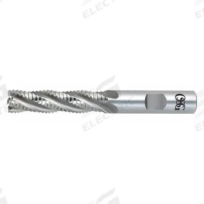 OSG Roughing End Mill: Cobalt, TiCN Coated, 6 Flute, Fine Pitch, 1-1/2" Mill Dia - General Purpose Cobalt Roughing End Mills