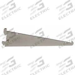 ECONOCO Shelving Bracket: Single, 2 in Slot Spacing, 1 in Slot Lg, 1/8 in x 12 in x 3 in, Silver (MPN GSBL12). Key specifications — Product Type: Fixed Shelf Bracket; Color: Silver; For Display Type: Single Slotted Standards; Material: Steel; Duty Rating: Heavy Duty; Brand: ECONOCO; Finish: Zinc-Plated; Mounting Type: Hanging.