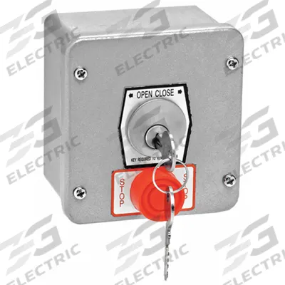 AMERICAN GARAGE DOOR SUPPLY Keyswitch: Open-Close-Stop, Momentary Contacts, Outdoor - Keyed Garage Door Opener Stations