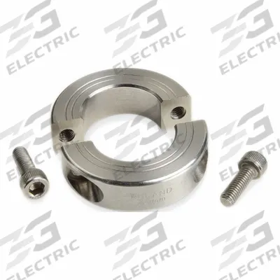 RULAND MANUFACTURING Shaft Collar: 2-Piece, Metric, Round, Clamp-On, 23 mm Bore Dia - Stainless Steel Shaft Collars