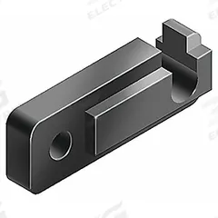 Conveyor Roller Mounting Bracket: 18 mm W, Black, 15 Series, 30 Series, 40 Series, 45 Series (MPN 093200S02). Key specifications — Brand: FATH INC.; Application: Bulk Conveying.