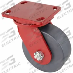 HAMILTON Plate Caster: Swivel, No Brake, Nylon, 8 in Wheel Dia, 3 in Wheel Wd, 10 1/2 in Mounting Ht (MPN S-EPSD-83NYB). Key specifications — Wheel Bearing Type: Ball; Wheel/Tread Color: Black; Brand: HAMILTON; Caster Type: Swivel.