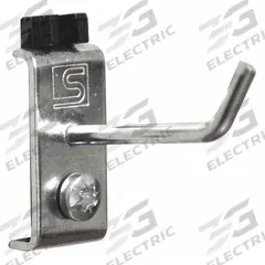 TRESTON Single Rod Pegboard Hook: 1 7/8 in x 5 1/4 in x 1 3/4 in, 5 Hooks, Screw-In, Surface, Silver (MPN 853208-51). Key specifications — Mounting Type: Surface; Includes: Bolts; Finish: Zinc-Plated; Color: Silver; Accessory Type: Single Hook; Locking System: Screw-In; Material: Steel; Brand: TRESTON.