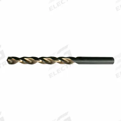 CLE-LINE Jobber Length Drill Bit: 13 mm, 135° Split Point, Black & Gold HSS - Chip-Clearing High-Speed Steel Jobber-Length Drill Bits