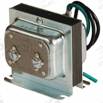 EDWARDS SIGNALING Class 2 Transformer: 10 VA Power Rating, 120V AC, 16V AC, Circuit Breaker - Open Class 2 Transformers