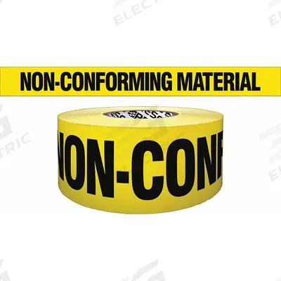 APPROVED VENDOR Barricade Tape: 1,000 ft Lg, 3 in Wd, Non-Conforming Material Legend - Restricted Access Messaging Barrier Tape